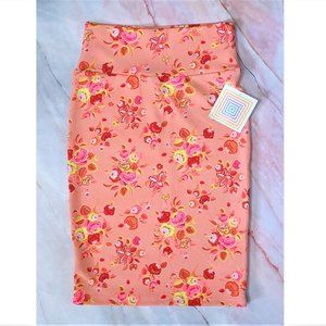LuLaRoe Cassie Pencil Skirt Orange Floral Women's Size XS New
